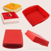 Large Loaf Pans Non-stick BIG Square Cake Pan Bread Chocolate Pizza Baking Tray Silicone Mold Bakeware Oven Baking Pan 7.3 x 1.6 1 Pcs - B01E3Q6Q22